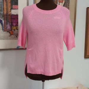 White & Warren Light Pink 100% Cashmere Sweater